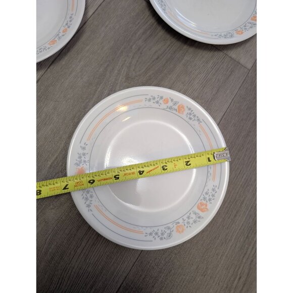 Corelle Apricot Grove Plates Set Of 4 Peach Floral Pattern 7" Diameter - Picture 5 of 5